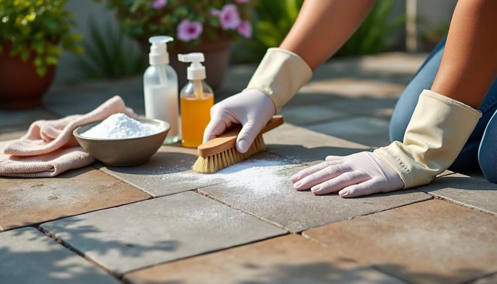 Enlever tache de rouille sur dalle terrasse : à anticiper avant