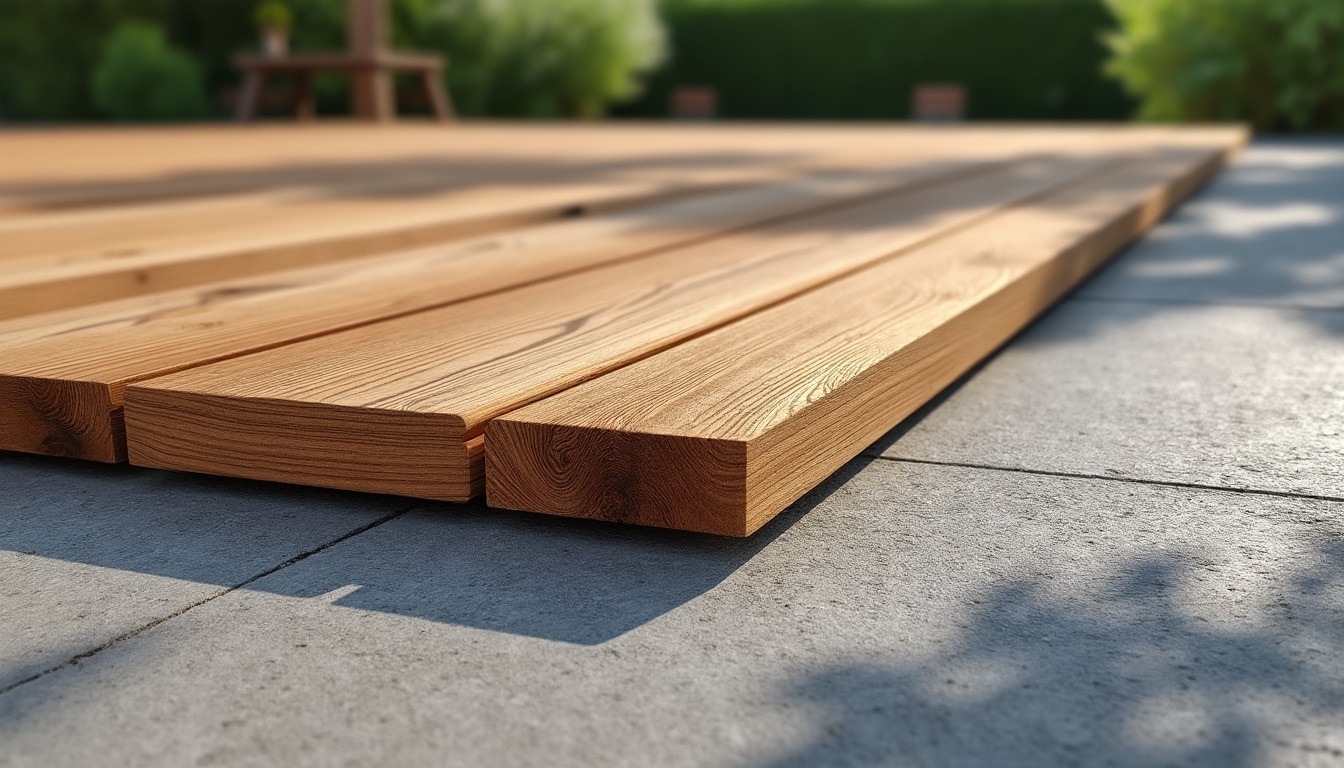 Pose terrasse bois sur dalle béton : ce que change la matière