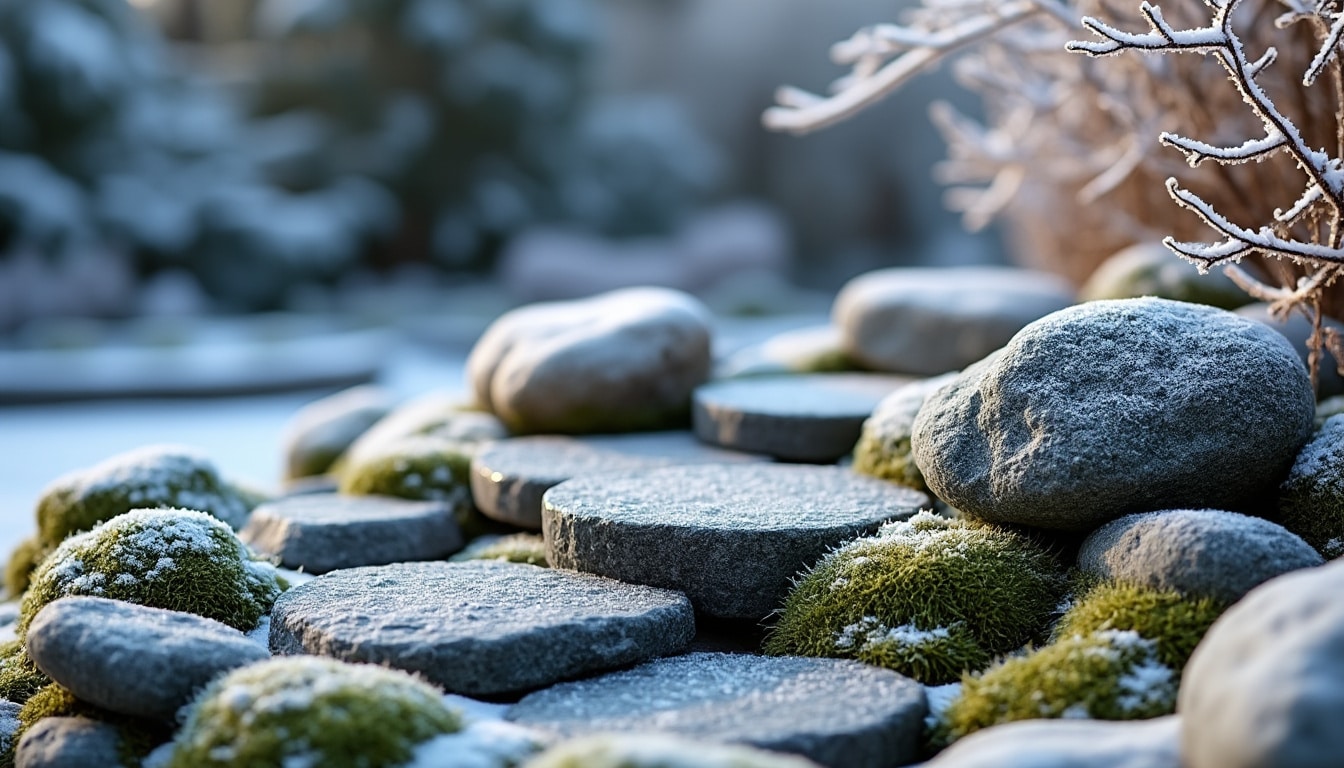 Pierre naturelle et gel : quelles pierres passent l&rsquo;hiver