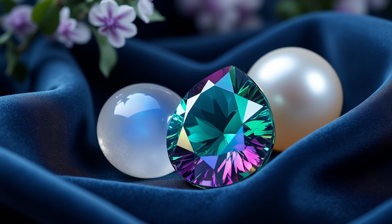 Pierre de naissance de juin : perle, alexandrite et pierre de lune